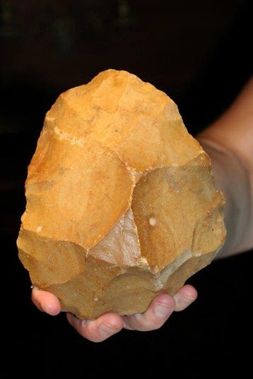 Paleolithisch Vuursteen Biface (enorm! ) - 170 mm (Zonder, Antiek en Kunst