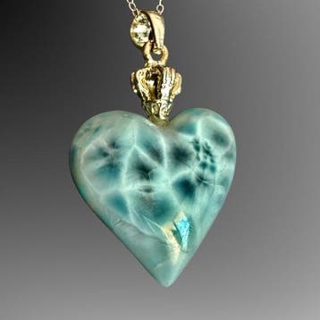 Hanger van Larimar - Zilver 925 Sieraden - Hoogte: 25 mm -