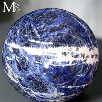 Natuurlijke sodalietbol uit Brazilië - Hoogte: 144 mm -