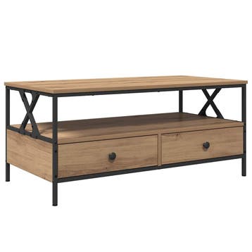 Salontafel artisanaal eiken - 100x51cm. Upgrade je woonka..., 100 tot 150 cm, Verzenden, 50 tot 100 cm, Zo goed als nieuw