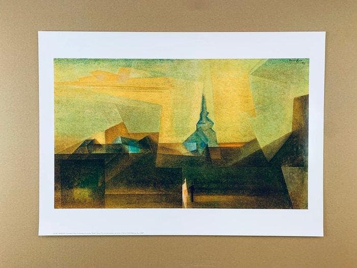 Lyonel Feininger - Nermsdorf - Glossy Artprint - 70 x 50 cm, Antiquités & Art, Antiquités | Meubles | Chaises & Canapés