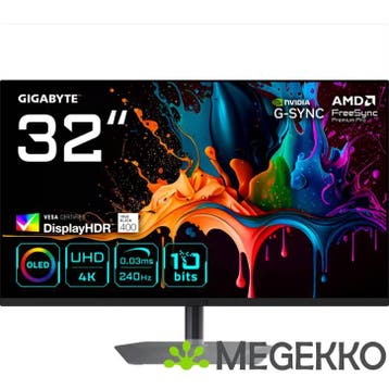 Gigabyte MO32U2 32  4K Ultra HD 240Hz QD-OLED Gaming monitor, Verzenden