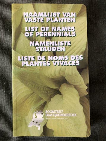 Naamlijst van vaste planten = List of names of perennials =, Verzenden, H.J. van de Laar  e.a.