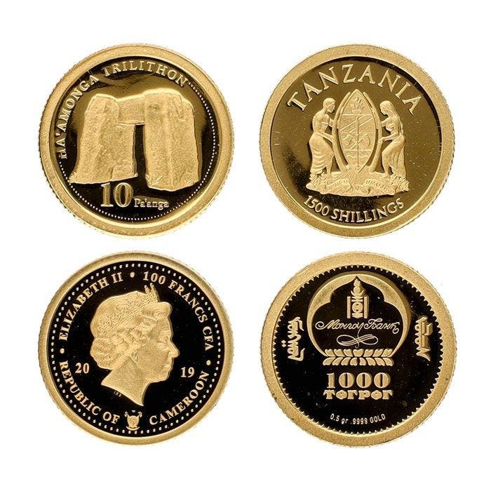 Tonga, Tanzania, Mongolië, Kameroen. 2011/2019 - World, Timbres & Monnaies, Monnaies | Europe | Monnaies non-euro