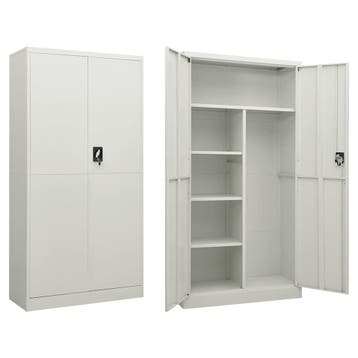 vidaXL Lockerkast 90x40x180 cm staal lichtgrijs, Verzenden, Nieuw