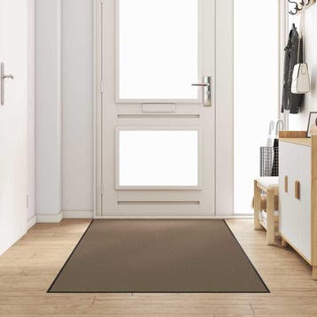 vidaXL Deurmat Beige en Zwart 120 x 300 cm 100% Polyamide, Verzenden