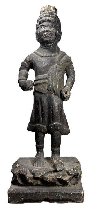 Standing Japanese Wooden Figure of Fud My (Acala) – Edo /