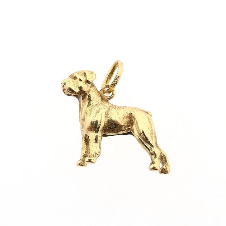 Gouden hanger van een rottweiler (Hanger of bedel), Bijoux, Sacs & Beauté, Bracelets à breloques, Enlèvement ou Envoi