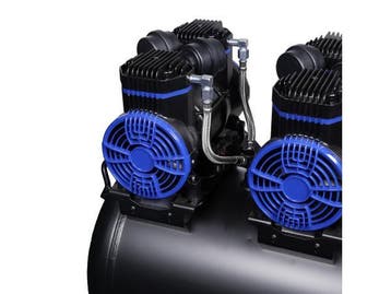 Veiling - Compressor olievrij 3x1pk 100L tank 230V, Zakelijke goederen, Machines en Bouw | Pompen en Compressoren