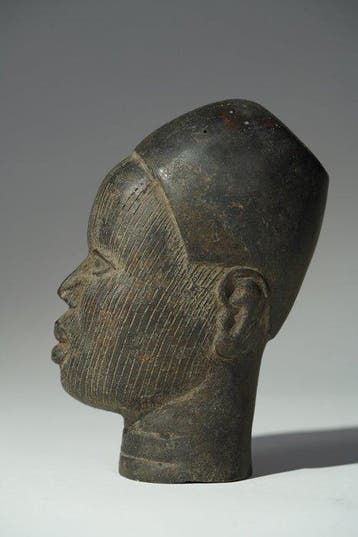 Een bronzen hoofd - Hoofd - Benin - Nigeria, Antiquités & Art