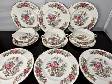 Wedgwood - Service de dîner (12) - Os - Cathay / années, Antiek en Kunst