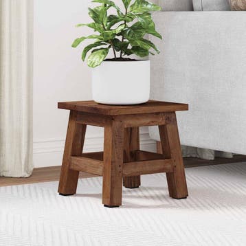 vidaXL Kruk Naturel 26 x 26 x 26 cm Mahonie Hout, Verzenden, Nieuw