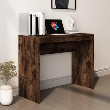vidaXL Bureau 90x40x72 cm bewerkt hout gerookt eikenkleurig, Huis en Inrichting, Bureaus, Verzenden, Nieuw