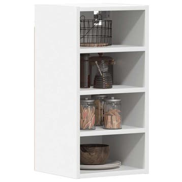 vidaXL Bovenkast Riga 30x29,5x60 cm bewerkt hout wit, Huis en Inrichting, Verzenden, Nieuw