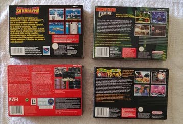 Nintendo - Snes - Lotto 4x SNES PAL CIB – Donkey Kong, Nieuw