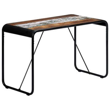 vidaXL Eettafel 118x60x76 cm massief gerecycled hout, Verzenden, Nieuw