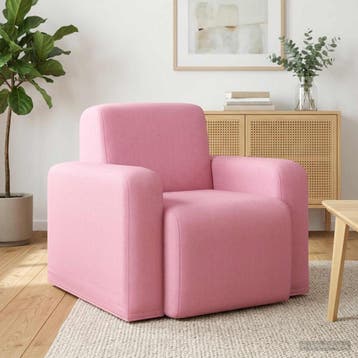 vidaXL Fauteuil Roze Stof, Verzenden, Nieuw