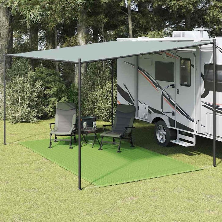 vidaXL Tenttapijt 250x350 cm HDPE lichtgroen, Caravanes & Camping, Accessoires de tente, Envoi