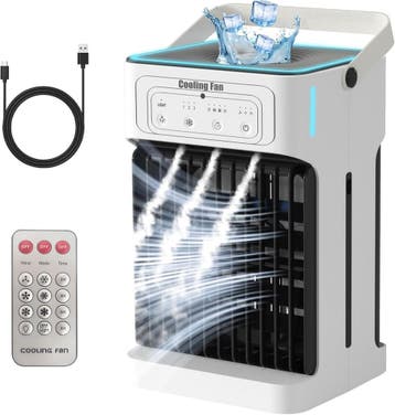 Yffu Mobiele Airco 4-in-1 | Retour Deal | Nu -34% Korting, Tafel- of Grondventilator, Verzenden, 3 snelheden of meer, Zo goed als nieuw