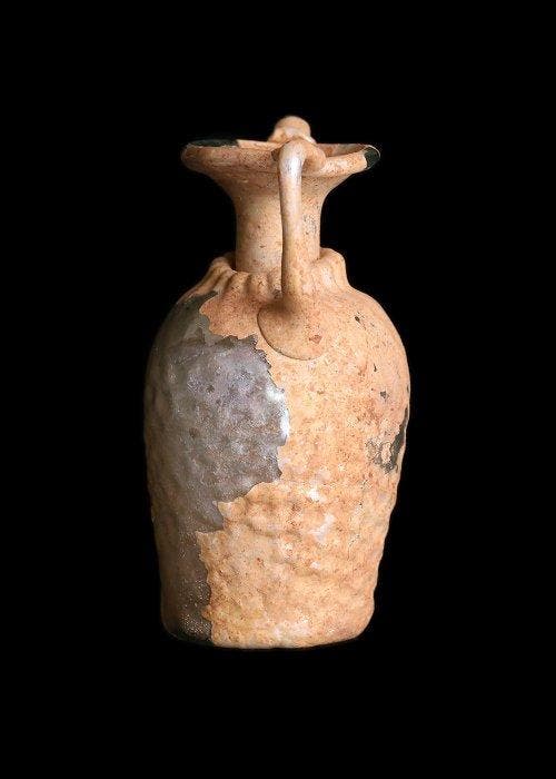 Oud-Romeins Glas Sprinklerfles met twee handvatten, Antiek en Kunst, Antiek | Overige Antiek