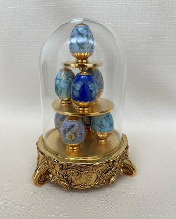 Fabergé ei - Sapphire Garden, House of Fabergé - Porselein -, Antiquités & Art