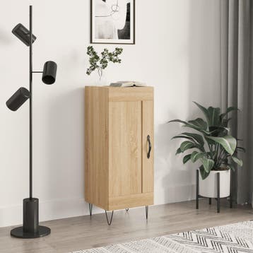 vidaXL Dressoir 34,5x34x90 cm bewerkt hout sonoma eiken, Verzenden