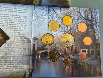 Belgique. Year Set (BU) / 20 Euro 2010 Bruges + Chien des