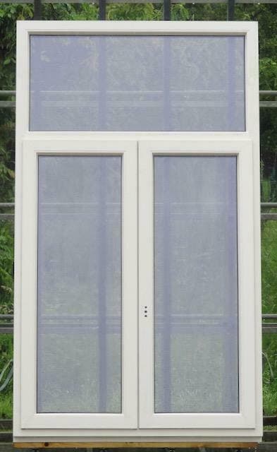 pvc raam , chassis , venster 122 x 208  3 stuks creme, Bricolage & Construction, Châssis & Portes coulissantes, Enlèvement ou Envoi