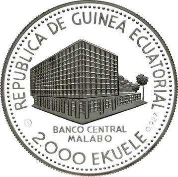 Equatoriaal-Guinea. 2000 Ekuele 1980, Burchells Zebra, 1