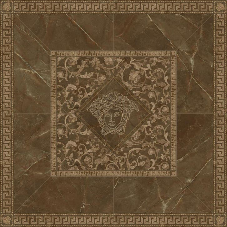 VERSACE Rosone Pulpis Marrone Decortegel 156x156 -, Doe-het-zelf en Bouw, Tegels, Ophalen of Verzenden
