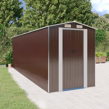 vidaXL Tuinschuur 192x606x223 cm gegalvaniseerd staal, Verzenden