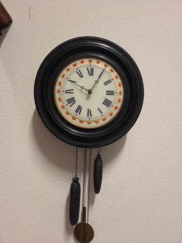 Horloge murale - Bois - 1930-1940 - Grande horloge de la