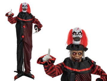 EUROPALMS Halloweenfiguur, Pop-up Clown, Geanimeerd, 180 Cm