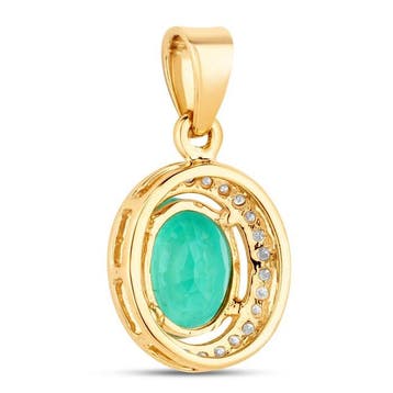 Pendentif - 14 carats Or jaune - 1.82ct. tw. Émeraude -, Bijoux, Sacs & Beauté