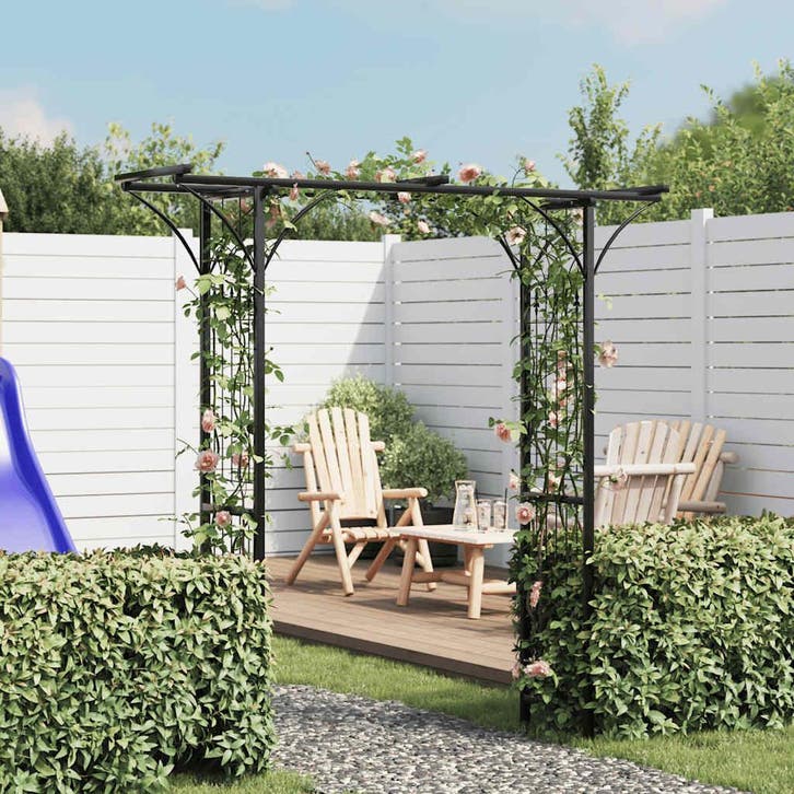 vidaXL Tuinboog 200x52x204 cm, Jardin & Terrasse, Poteaux, Poutres & Planches, Envoi