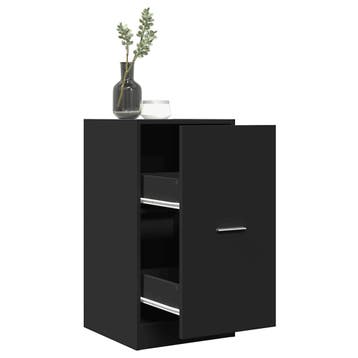 vidaXL Apothekerskast 40x41x77,5 cm bewerkt hout zwart, Verzenden, Nieuw