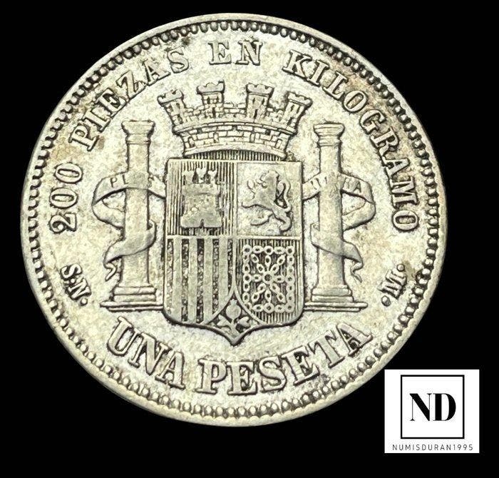 Spanje. Gobierno Provisional. Peseta 1869 - Madrid, Timbres & Monnaies, Monnaies | Europe | Monnaies non-euro
