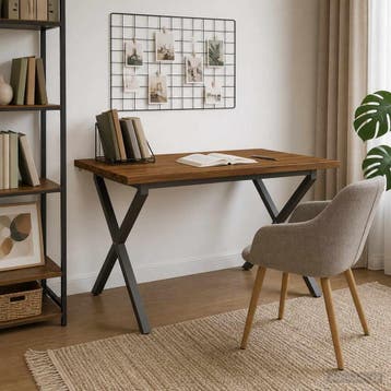 vidaXL Eettafel met levendige rand 110 x 55 x 75 cm, Verzenden