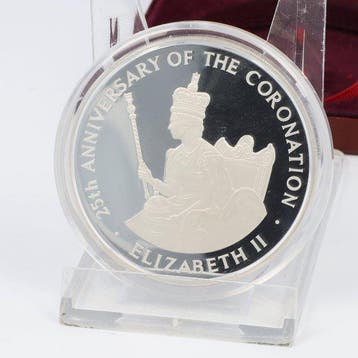 Jamaica. 25 Dollars 1978 - Queen Elizabeth Coronation, Postzegels en Munten