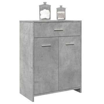 vidaXL Badkamerkast 60x33x80 cm spaanplaat betongrijs, Huis en Inrichting, Badkamer | Badkamermeubels, Verzenden, Nieuw