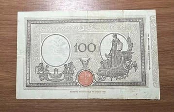 Italië. - 100 Lire - 02/06/1928 - BI 17F (Zonder