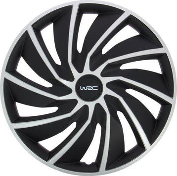 2dekans | WRC Wieldoppen 15 inch - zilver/zwart - 4st, Ophalen of Verzenden, Nieuw
