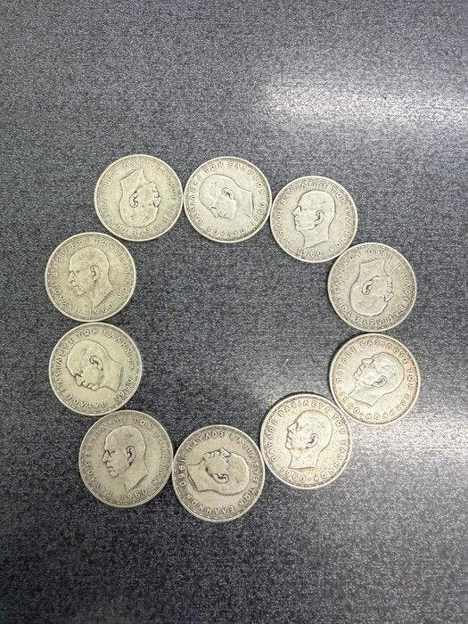 Griekenland. Paul I. 20 Drachmai 10x 1960, Postzegels en Munten, Munten | Europa | Niet-Euromunten