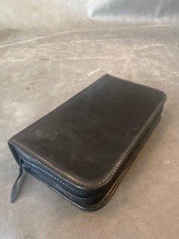 Reisset met toiletartikelen - Staal, Glas, Hout, een pak uit, Antiek en Kunst