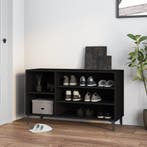 vidaXL Schoenenkast 102x36x60 cm bewerkt hout zwart, Verzenden