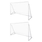 vidaXL Voetbalgoals 2 st 240x90x150 cm staal, Sport en Fitness, Voetbal, Verzenden, Nieuw