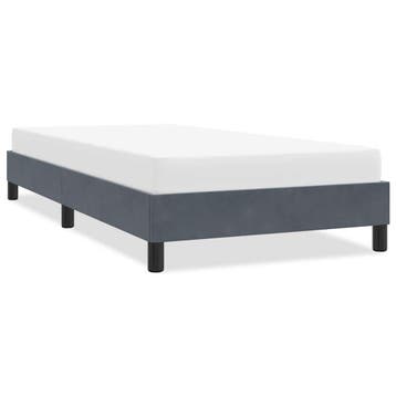 vidaXL Bedframe zonder matras 90x220 cm fluweel donkergrijs, Huis en Inrichting, Slaapkamer | Bedden, Verzenden, Nieuw