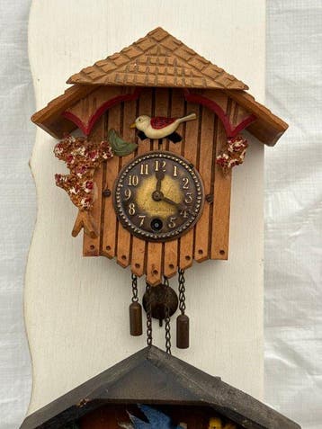 Koekoeksklok, Zwarte Woud wandklok (2) - Hout - 1950-1960