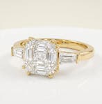 Bague - 14 carats Or jaune - 3.30ct. tw. Diamant (Cultivé en, Nieuw