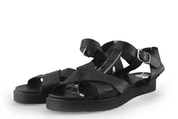 Manfield Sandalen in maat 42 Zwart, Kleding | Dames, Schoenen, Verzenden, Zwart, Sandalen of Muiltjes, Zo goed als nieuw